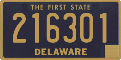 DE license plate 216301
