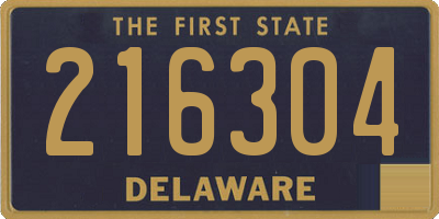 DE license plate 216304