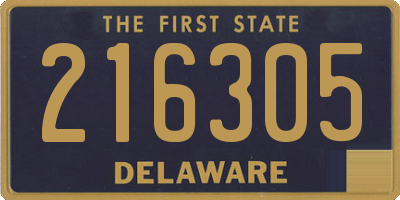 DE license plate 216305