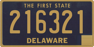 DE license plate 216321