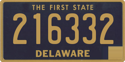 DE license plate 216332