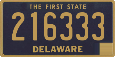 DE license plate 216333