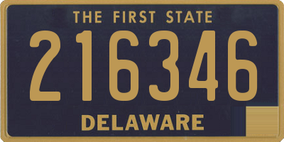 DE license plate 216346