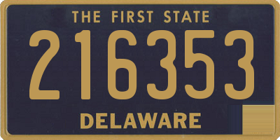 DE license plate 216353