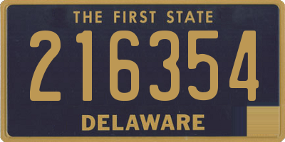 DE license plate 216354