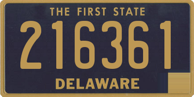 DE license plate 216361