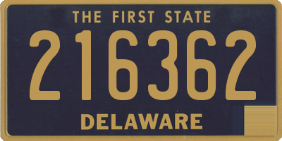 DE license plate 216362