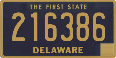 DE license plate 216386