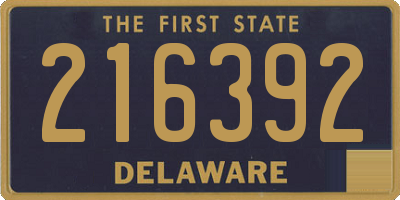DE license plate 216392