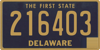 DE license plate 216403