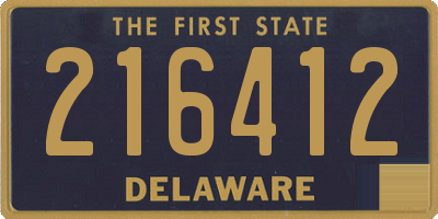 DE license plate 216412