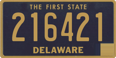 DE license plate 216421