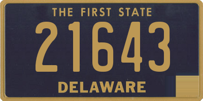 DE license plate 21643