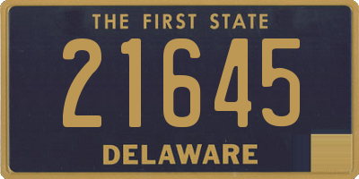 DE license plate 21645