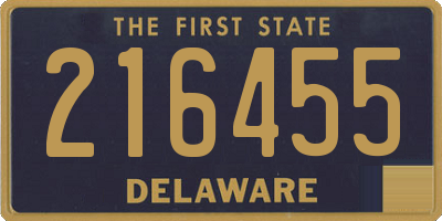 DE license plate 216455