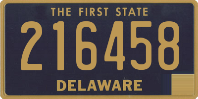 DE license plate 216458