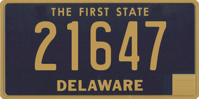 DE license plate 21647