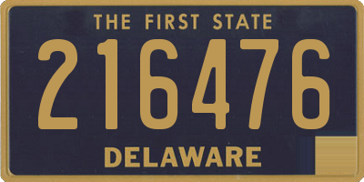 DE license plate 216476