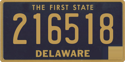 DE license plate 216518