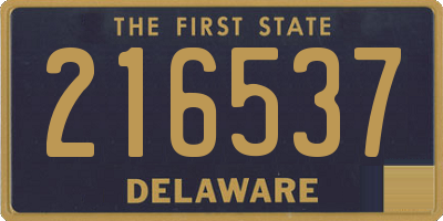 DE license plate 216537