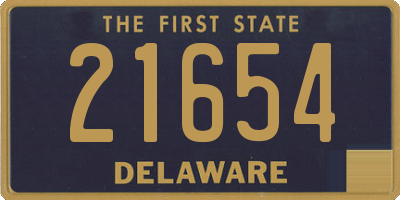 DE license plate 21654