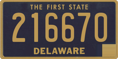 DE license plate 216670