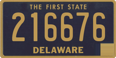 DE license plate 216676