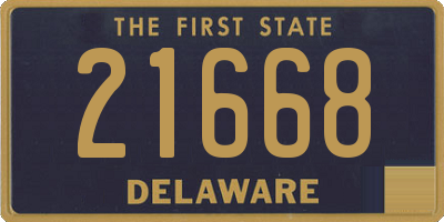 DE license plate 21668