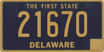 DE license plate 21670