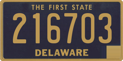 DE license plate 216703