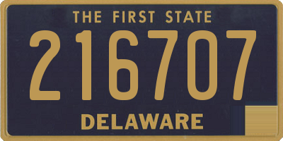 DE license plate 216707