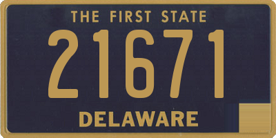 DE license plate 21671