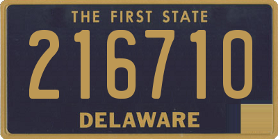 DE license plate 216710