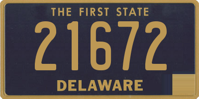 DE license plate 21672