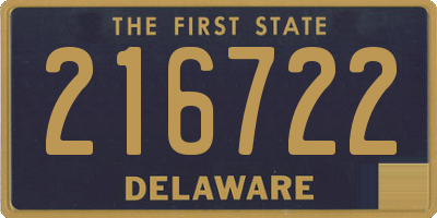 DE license plate 216722