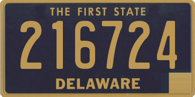 DE license plate 216724