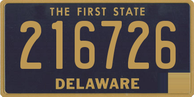 DE license plate 216726