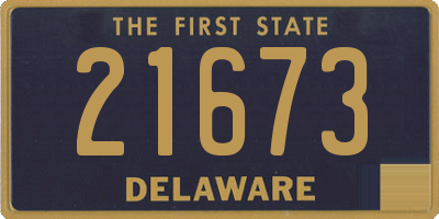 DE license plate 21673