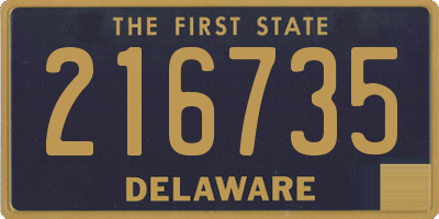 DE license plate 216735