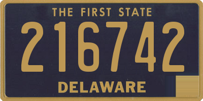 DE license plate 216742