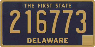 DE license plate 216773