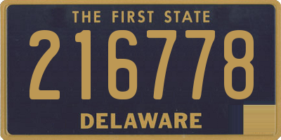 DE license plate 216778