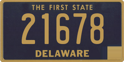 DE license plate 21678