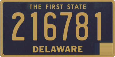 DE license plate 216781