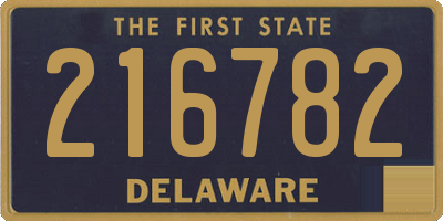 DE license plate 216782