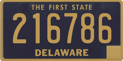 DE license plate 216786