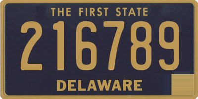 DE license plate 216789