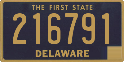 DE license plate 216791