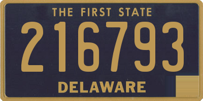 DE license plate 216793