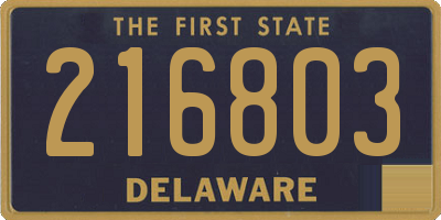 DE license plate 216803